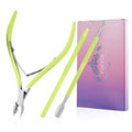YINYIN Professional Cuticle Trimmer with Pusher and Cutter,Green - color: Green