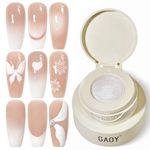 GAOY Cushion Ombre Painting Gel with Sponges, White