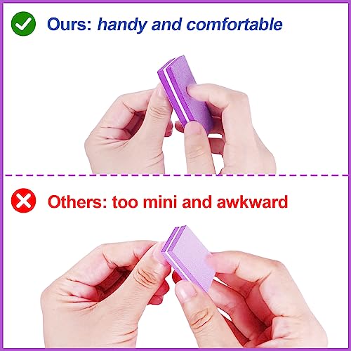 Nail Buffers (60 Pack), Buffer Block Nail File for Acrylic Nails and Natural Nails, 100/180 Grit Small Nail Buffer Block Bulk Buffing Blocks for Nail Buff Professional Manicure File Blocks Set Purple - size: 60 Pcs Buffer Blocks Purple