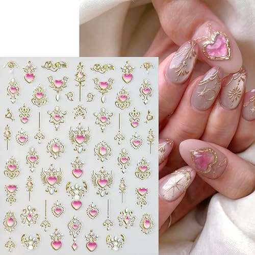 6 Sheets Bohemian Style Nail Decals Embossed Star Nail Art Stickers 5D Self-Adhesive Gold Stars Moon Sun Nail Decals Bohemia Nail Designs Stars Nail Decoration for Women Girls DIY Manicure Decor - style: Bohemian