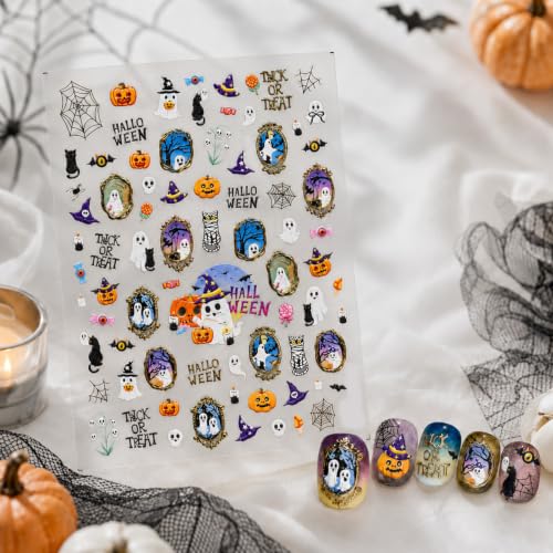 Halloween Nail Art Stickers 3D Self‑Adhesive Nail Decals - color: Color-09