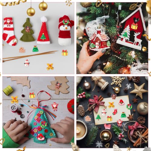 120pcs Christmas Resin Charms for Crafts Mini Slime Resin Charms Beads