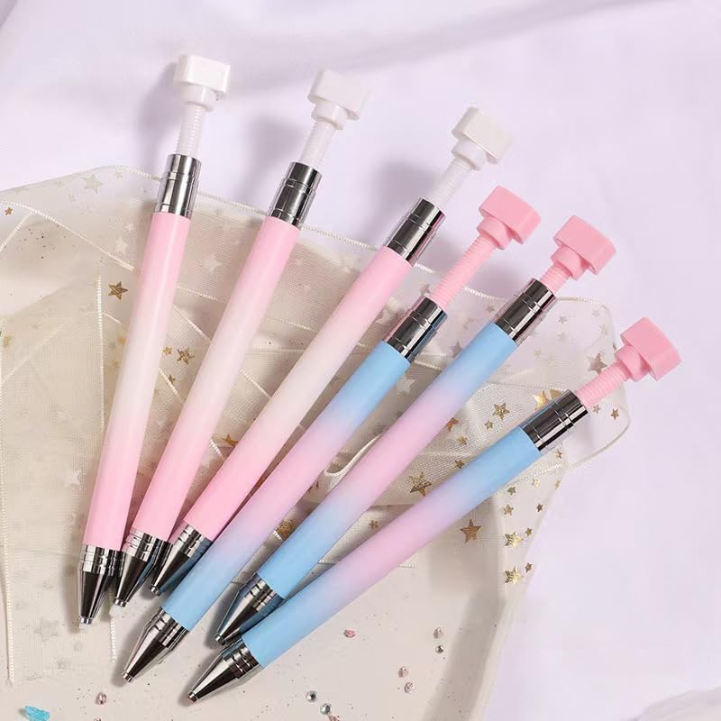 Rhinestone Picker Tool, Refillable Wax Pen with 1 Additional Pack of Wax Refills, Rhinestone Pickup Pen for Diamond Art Painting and Nail Art Design