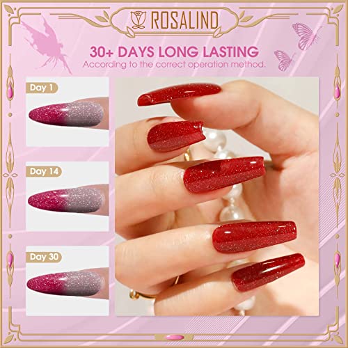 ROSALIND 6 Color Changing Gel Nail Polish, Thermal Gel Polish - color: Color Changing