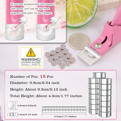 Light Pink Adjustable Nail Clippers with Magnets Sizers Nail Tip Cutter - color: 03 Light Pink Metal, size: Samll Handle