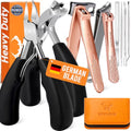 Heavy Duty Toenail Clippers for Thick Ingrown Nails Fingernail Set - color: 8pack - Rose Gold