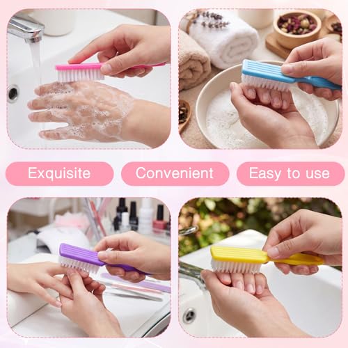 Patelai 15 Pieces Nail Brush Handle Grip for Fingernail Toe Scrub Cleaning - color: Mixed