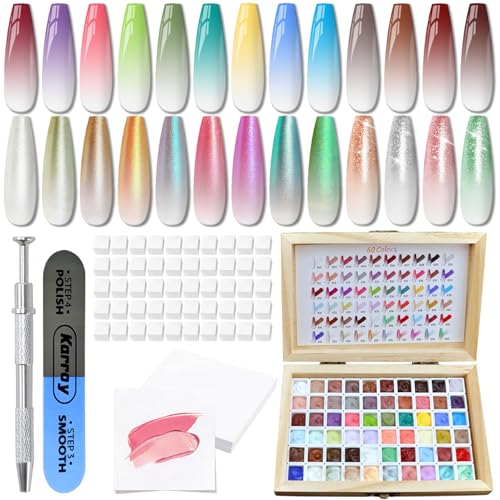 Sponges Pat Gel Ombre Nails, mini 60Colors Patting Paint Nail Art Ombre Gel - size: 60 Colors mini