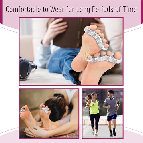 Dr. JK- ToePal Gel Toe Separator, 2 Pairs, Toe Spacers, Bunion Corrector - color: Clear, size: 2 Pairs