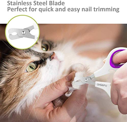 Pet Nail Clippers, Cat & Kitten Claw Nail Clipper Safe Sharp Trimmer - color: Purple