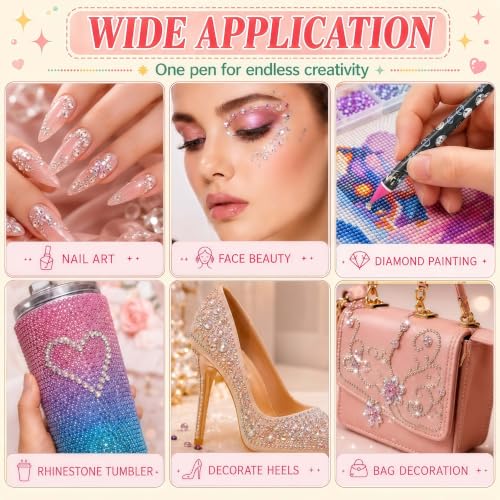 Wax Pencils for Rhinestones, 13PCS Bedazzling Pen Dotting Tools - size: 13PCS