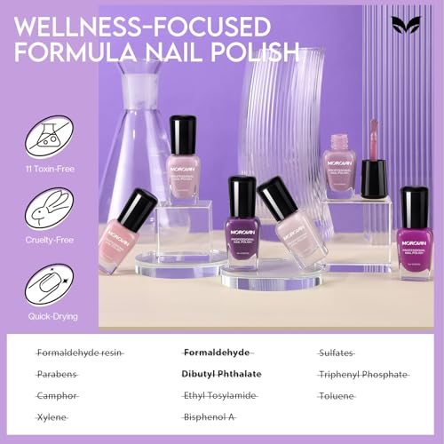 Morovan Nail Polish Set Fingernail: Lilac Light Purple Lavender Halloween - color: Amethyst