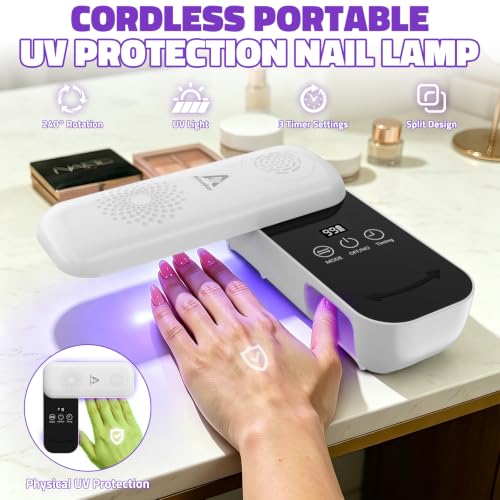 Compact Cordless UV LED Nail Lamp, 36 LED Gel Curing Light