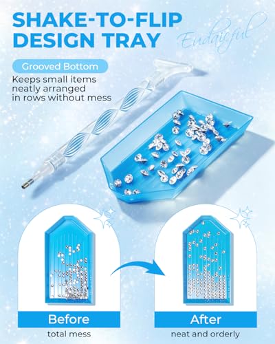 5.0 Pro Rhinestone Picker Tool Kit 16pcs, Bedazzling Pen | Diamond Art Tool - color: Blue/White