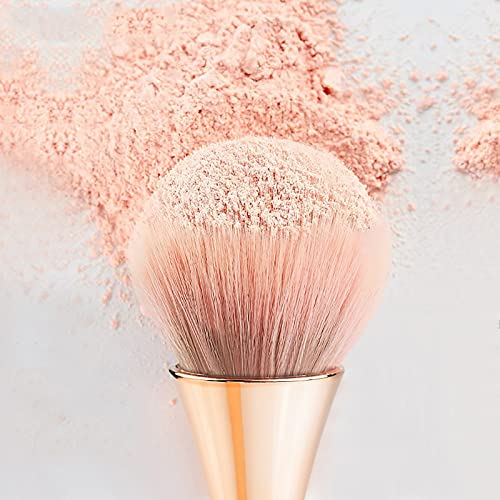 2Pcs Nail Dust Brush Cleaner for Acrylic, Dip Powder, Makeup, Blush - Large Manicure Clean Up Tool - Nail Art Brushes (Gold+Black) - color: Gold+Black