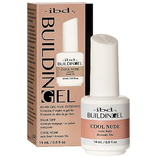 IBD Building Gel, Hard Gel Nail Extension, Cool Nude, Soak-Off, Nail Builder Strengthener, 0.5 fl oz - color: Cool Nude