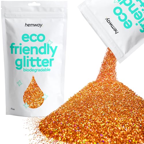 Hemway Biodegradable Glitter Copper Holographic 3.5oz Eco Friendly Fine - color: Copper Holographic, size: Fine (1/64" 0.015" 0.4mm)