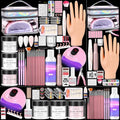 Acrylic Nail Kit for Beginners with UV Light and Drill, Silver