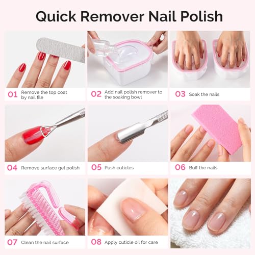 MelodySusie Nail Soaking Bowl,Soak Off Gel Polish Remover - size: 10Pcs Milk & Honey