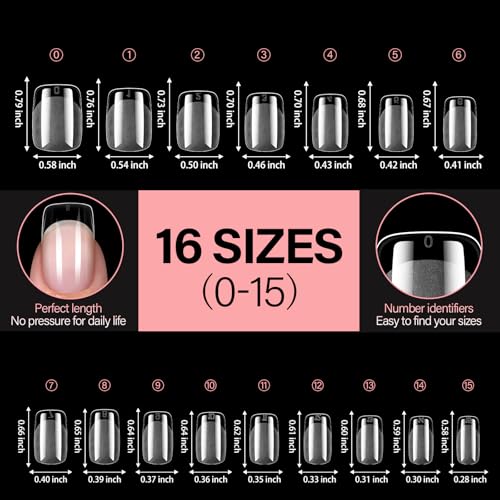 AILLSA Thickened Short Square Nail Tips