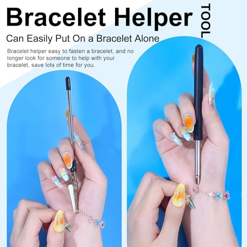Life Helper Kit for Long Nails – Card Grabber for Long Nails, Bracelet Helper Tool, Piercing Ball Grabber Tool, Lip Applicators,Multi-use Beauty Accessories for Women with Long Acrylic Nails - size: 6PCS