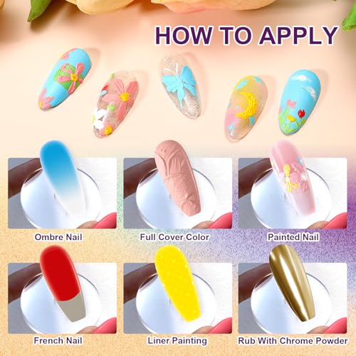 Gradient Painting Gel, 9 Colors Ombre Gel Nail Polish Oil - color: Artistic Inspiration