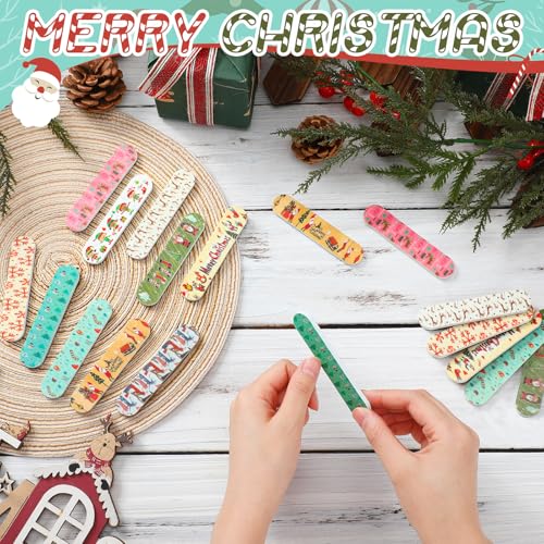 30 Pack Christmas Mini Nail Files Gifts Bulk Christmas Emery Boards - style: Christian