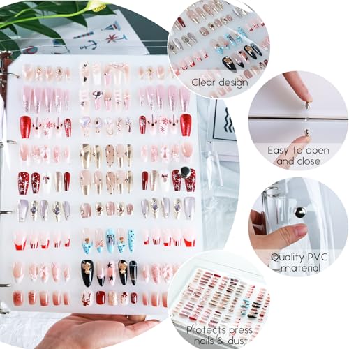 Medium Press on Nails Storage Display Book Fake Nail Organizer - color: A5-Medium