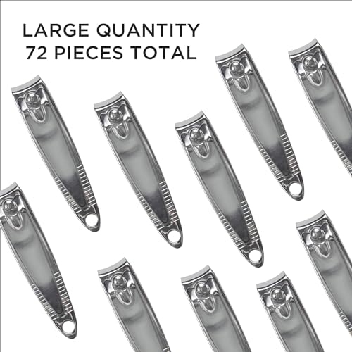 Diane Stainless Steel Toenail Clippers with File & Cleaner, 72-Pack - style: Finger Nail Clipper Curved Edge