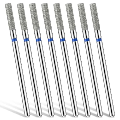 8Pcs Cuticle Nail Drill Bit Set 3/32" Shank Set Steel Color