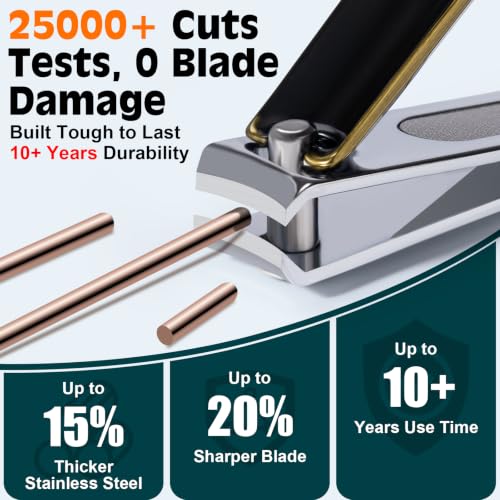 Nail Clippers Set, Fingernail and Toenail Clipper Cutters Trimmers Kit - color: 3Pack - Antique Copper