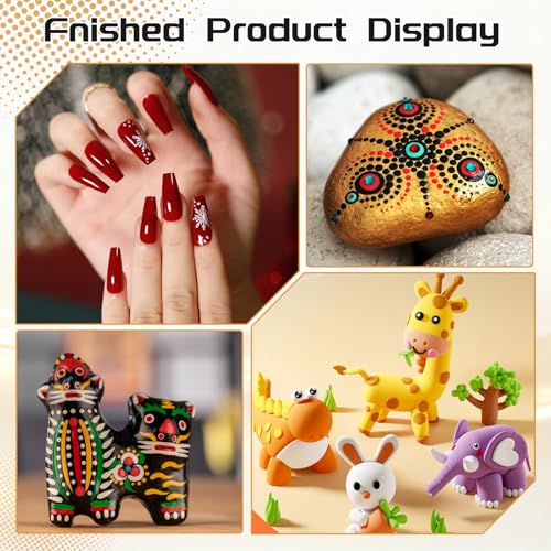 Bupete 5 PCS Nall Dotting Tool, Nail Art Tools Embossing Tool