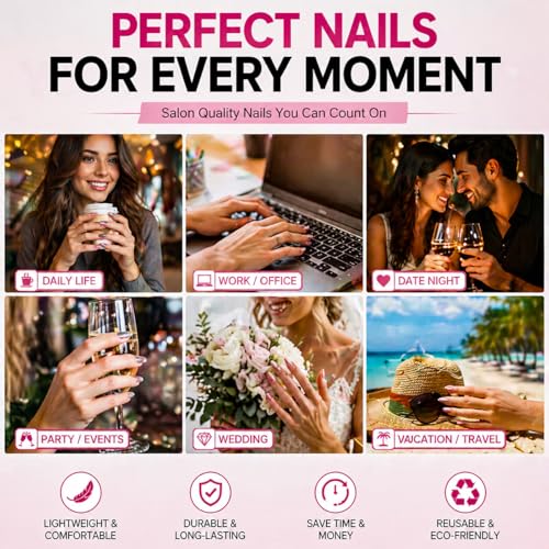 24Pcs Christmas Press on Nails Short Almond Fake Nails Red Green Xmas Nails - color: Winter Christmas Nails-10