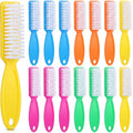 Patelai 15 Pieces Nail Brush Handle Grip for Fingernail Toe Scrub Cleaning - color: Bright