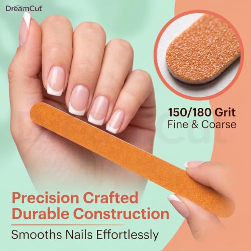 DreamCut 20 Pack Emery Boards, 150/180 Grit, Manicure Pedicure Nail Files