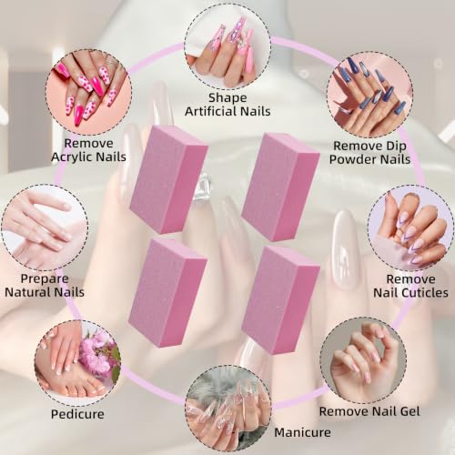 Nail Buffers(48 Pack), 100/180 grit Medium Nail Buffing Blocks