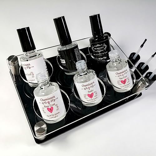 Clear Acrylic Gel Nail Polish Bottle Organizer Anti-Spill Stable Holder