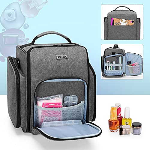 BAFASO Nail Polish Organizer Holds 72 Bottles (15ml - 0.5 fl.oz), Gray - color: Gray