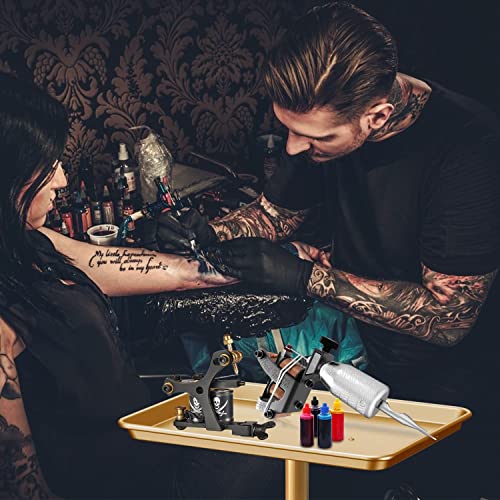 Retain Time Premium Aluminum Salon Tray, Sturdy Corrosion-Resistant Adjustable Tray is Used for Salon Tray on Wheels, Salon Tool/Color Tray, Beauty Spa Tray, Dentist Tray, Etc.…(Gold) - color: Golden