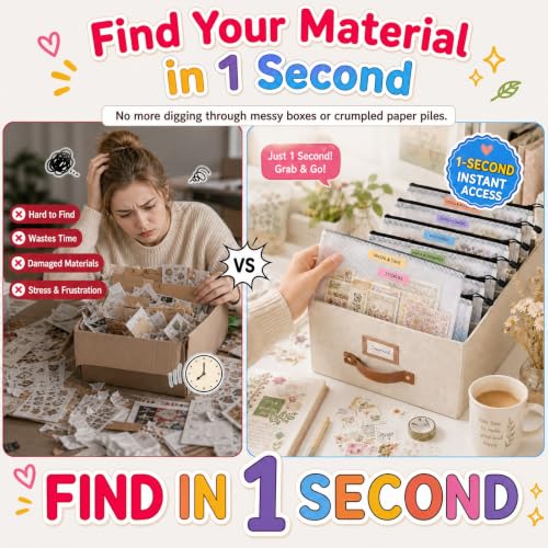 12 Pcs Sticker Storage Organizer Clear Zipper Pouches (11.4×8 Inches) - size: 11.4x8inch