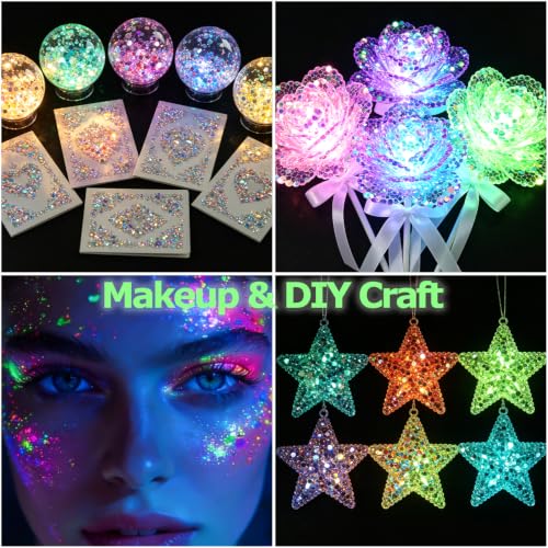 Halloween Glow in the Dark Glitter Nail Art Sequins 3D Luminous Nail Flakes