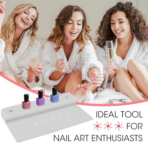 Nail Polish Holder, 2 in 1 Silicone Hand Rest Mat -Grey - color: Grey