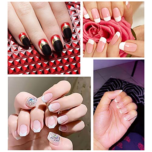 2880 Pieces 90 Sheets French Tip Nail Guides Nail Stencils Self-Adhesive Nail Art Stickers French Manicure Strips Nail Design Tool Nail Art Stencils Nail Art Accessories - color: No2
