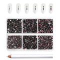 Beadsland Flatback Rhinestones, Amethyst, 7200pcs Mixed 6 Sizes - color: Amethyst