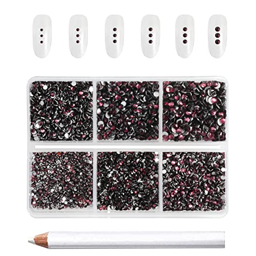 Beadsland Flatback Rhinestones, Amethyst, 7200pcs Mixed 6 Sizes - color: Amethyst