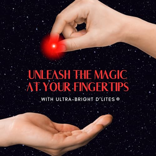 D'lite Magic Thumb Lightup Trick Set / 2 Original Amazing Ultra Bright Light Magic Fingers - Closeup & Stage Magic Tricks - Easy Illusion Anyone Can Do It - Magic Trick for Adults (Junior Blue) - color: Junior Blue
