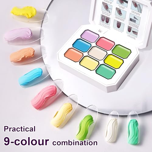 Gradient Painting Gel, 9 Colors Ombre Gel Nail Polish - color: Easter Egg