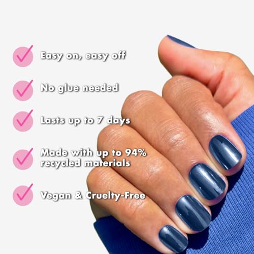 Olive & June Effects Super Stick Press-On Nails, Suited Chrome - color: Suited Chrome (Pack of 1)