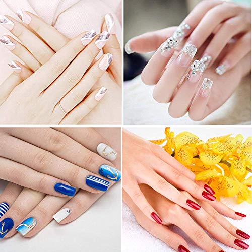 Beuniar Acrylic Nail Tips White 500Pcs French Artificial False Tip for Manicure Nails Art Salons & Home DIY - color: White