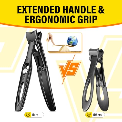 Ultra Wide Jaw Opening Nail Clippers Set, Extra Long Handle Toenail Clipper - size: Wide Jaw 1pc
